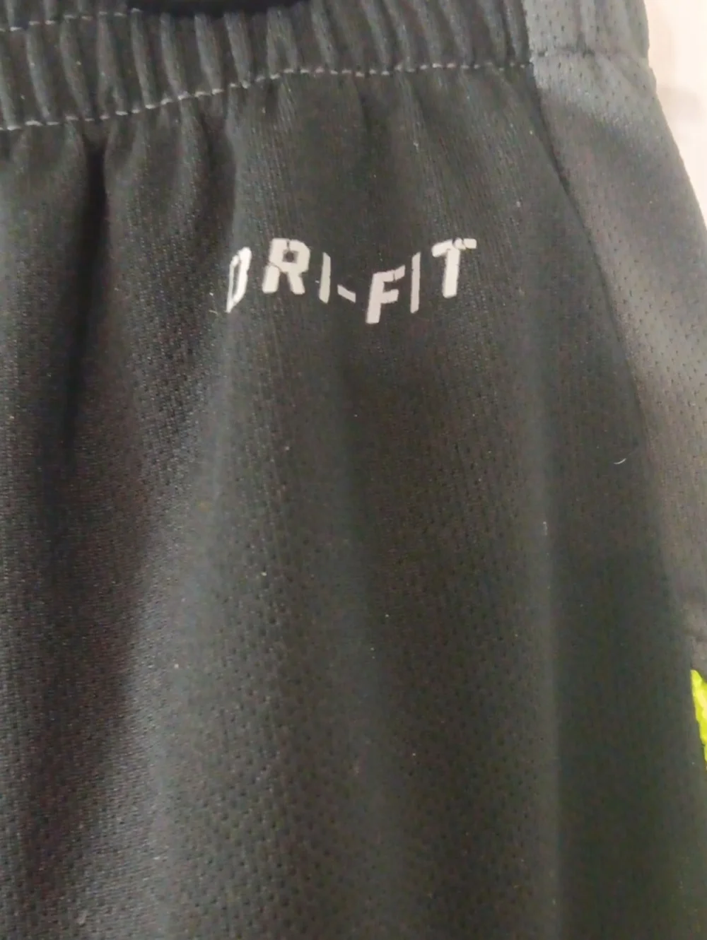 Nike Men’s Charcoal Gray and Neon Yellow Athletic Shorts